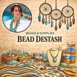 BEAD DESTASH LIVE SHOW - BEAD STRANDS, CRAFT SUPPLIES, FINDINGS